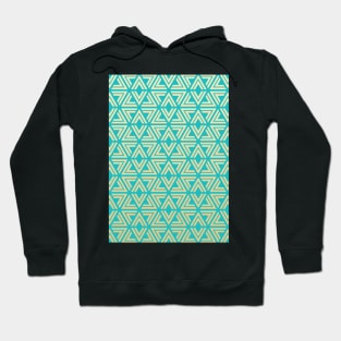 Blue and Gold Geo Pattern Hoodie